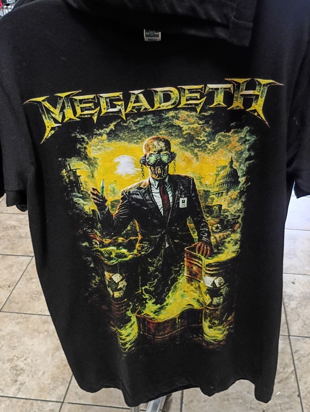 RARE MEGADETH RUST IN PEACE METAL ROCK BAND ART 100 % COTTON TEE L